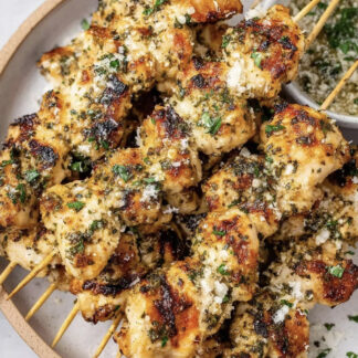 Garlic Parmesan Chicken Skewers