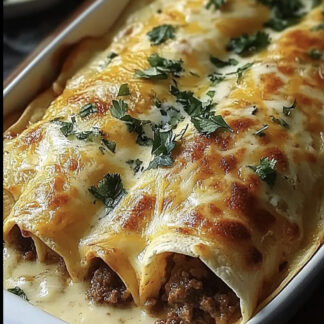 Creamy Beef Enchiladas with Queso Blanco